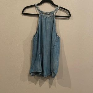 Anthropologie Cloth & Stone Denim Halter Tank (XS)